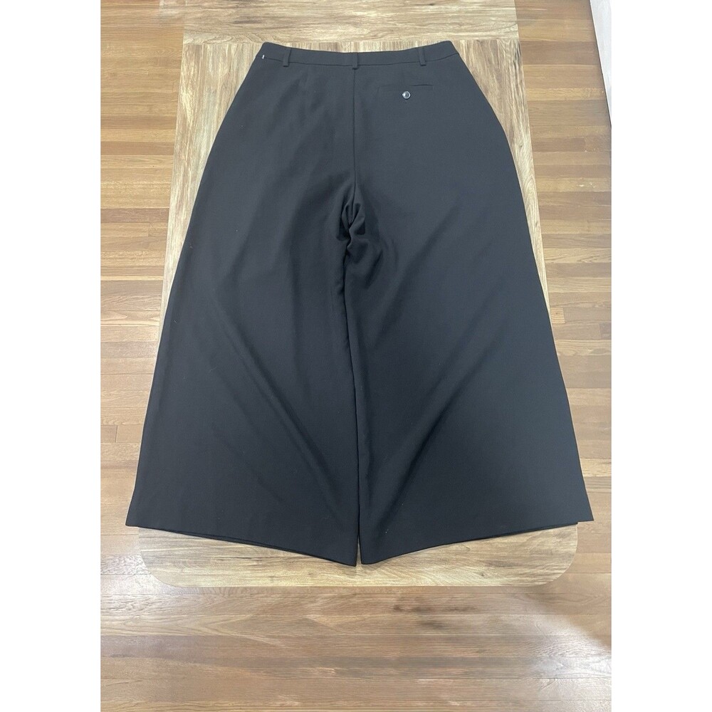 Maeve Anthropologie Women's Black Palazzo Pleated Wide-Leg Trousers Size 16W - Picture 3 of 7